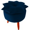 Ver imagem 3 de Puff Pétala Moderno Veludo Azul Marinho