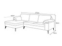 Ver imagem 2 de Sofá de Couro Asti 2 Lugares com Chaise Esquerda - Preto