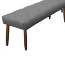 Ver imagem 3 de Banco de Canto Estofado Sira Suede Cinza Pés Palito Castanho C05 - D'Rossi Banco de Canto;banco para