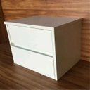 Ver imagem 2 de Mesa de Cabeceira Suspensa com 2 Gavetas MDF 15mm Branco 1 Unid