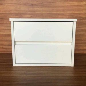 Mesa de Cabeceira Suspensa com 2 Gavetas MDF 15mm Branco 1 Unid