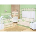 Ver imagem 1 de Quarto de Bebe Completo Enxoval Classic Verde 25 peças