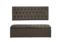 Ver imagem 1 de Kit Calçadeira e Painel Imperatriz 120 cm Suede Marrom Claro