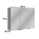 Ver imagem 3 de Armário Aéreo 120cm 3 Portas Lumina Cinza