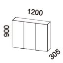 Ver imagem 5 de Armário Aéreo 120cm 3 Portas Lumina Cinza