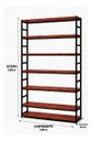 Ver imagem 4 de Estante Multiuso Organizador Livreiro Estilo Industrial 180x160 Preto Mogno