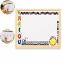 Ver imagem 7 de Lousa Quadro Branco Infantil Educativa Magik Moldura Madeira Alfabeto Numeros Relogio Aprendizado Ki