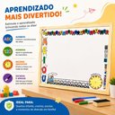 Ver imagem 2 de Lousa Quadro Branco Infantil Educativa Magik Moldura Madeira Alfabeto Numeros Relogio Aprendizado Ki