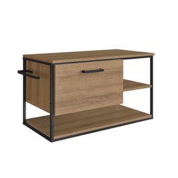 Gabinete Suspenso para Banheiro P1007 Preto/mel sem Cuba - 1