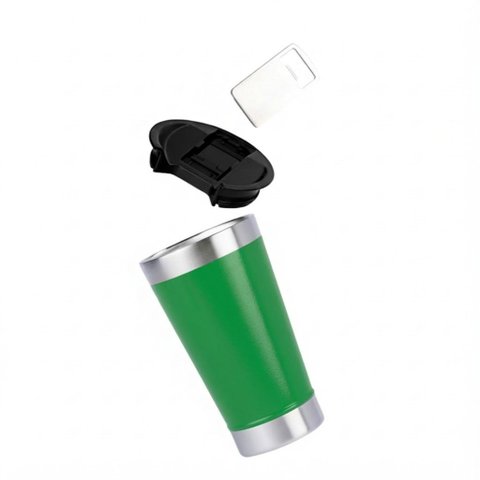 Copo Térmico Tr-051 502ml Inox com Tampa e Abridor de Garrafas:Verde Claro
