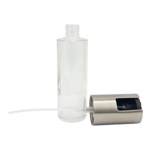 Kit 6 Spray Pulverizador Borrifador Dosador Azeite Vinagre Frasco de Vidro Acabamento Aço Inoxidá