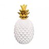 Abacaxi Branco e Dourado em Cerâmica 8190 Mart - 1