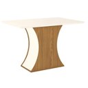 Ver imagem 1 de Mesa de Jantar Luiza 120 Cm Canto Reto sem Vidro Nature Off White – Henn