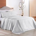 Ver imagem 2 de Colcha Queen Home Paris com Bordado Inglês Micropercal 300 Fios Toque de Algodão 3 Peças - Branco