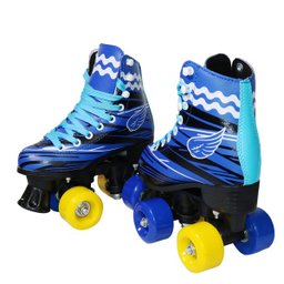 Patins 4 Rodas Classico Com Kit Proteção - Tamanho 36/37 Azul - 2