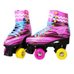 Patins 4 Rodas Classico Com Kit Proteção - Tamanho 38/39 Rosa - 3