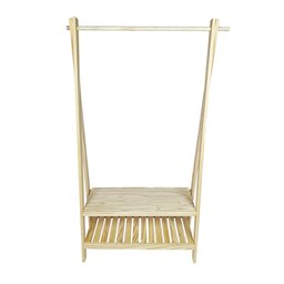 Arara para Roupas Slim Gr 160a X 85l X 44p em Madeira de Pinus - Natural - 5