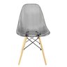 Kit 4 Cadeiras Charles Eames Cristal Eiffel Wood Designer Cinza - 4