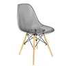 Kit 4 Cadeiras Charles Eames Cristal Eiffel Wood Designer Cinza - 2