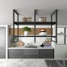 Nicho Industrial Suspenso para Cozinha - Prateleira Decorativa - 1