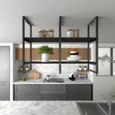 Ver imagem 1 de Nicho Industrial Suspenso para Cozinha - Prateleira Decorativa