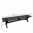 Ver imagem 6 de Mesa para Churrasco Área Externa com 2 Bancos Madeira Maciça 200cm Yescasa Preto