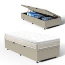 Ver imagem 1 de Cama Box Baú com Colchão de Espuma D45 Pillow Top Ortopédico Domo Solteiro 88cm