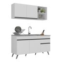 Ver imagem 1 de Armário de Cozinha Compacta 150cm Veneza Multimóveis V2142 Branco/Preto