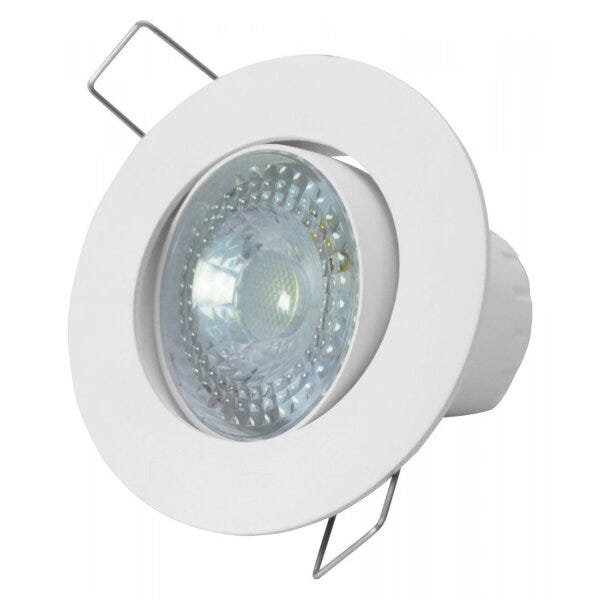 Spot LED Embutir Redondo Taschibra Sp 25 5W Luz Amarela - 1