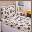 Ver imagem 3 de Coordenado Coberdrom Edredom e Lençol Solteiro 3 Peças Cão - Bege Top Chick