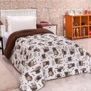 Ver imagem 2 de Coordenado Coberdrom Edredom e Lençol Solteiro 3 Peças Cão - Bege Top Chick