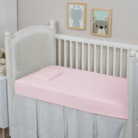 Par de Fronhas Cama Berço Bebê 200 Fios Algodão Avulso 01 Peça Super Macio 2 Peças:rosa
