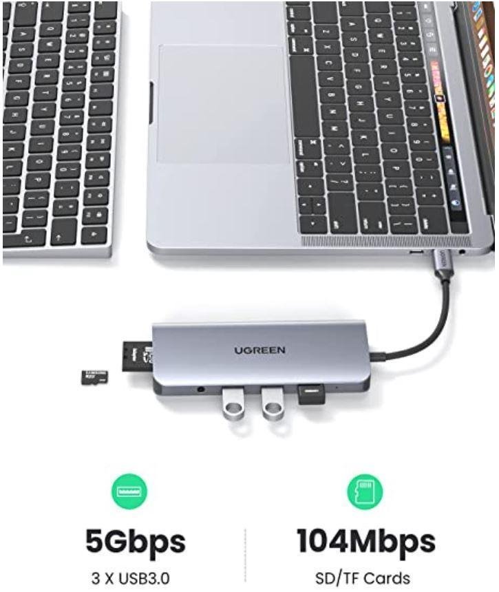 Hub Usb C Ugreen 10 em 1 Dockstation Hdmi Vga 3x Usb Audio - 7