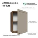 Ver imagem 3 de Armário Aéreo 50cm 1 Porta Rustic/crema Vik Madesa
