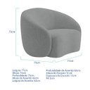Ver imagem 5 de Kit Divã Recamier Orgânico França 220cm Lado Esquerdo e Poltrona Amore Bouclé