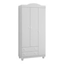 Ver imagem 2 de Guarda Roupa Lara 3 Portas 2 Gavetas em Mdf Alta Qualidade:branco