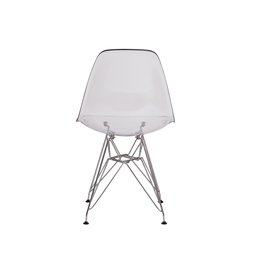 CADEIRA EIFFEL EAMES INCOLOR POLICARBONATO TRANSPARENTE BASE CROMADA SALA COZINHA JANTAR - 4