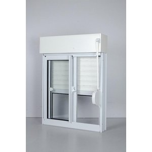 Janela com Veneziana Integrada Manual 02 Folhas Branco - 120x150