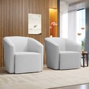 Ver imagem 2 de Poltrona Decorativa Orgânica Kit 2 Stella Max Linho Cinza D03 - D’Rossi