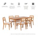 Ver imagem 6 de Conjuto Sala de Jantar com 1 Mesa Tampo Laminado 160cm e 6 Cadeiras Verona