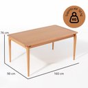 Ver imagem 3 de Conjuto Sala de Jantar com 1 Mesa Tampo Laminado 160cm e 6 Cadeiras Verona