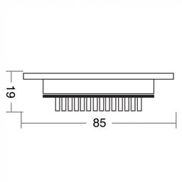 Plafon LED Embutir 3W Quadrado Taschibra - 2 Plafon LED Embutir 3W Quadrado Taschibra - 2