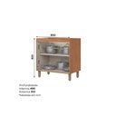 Ver imagem 2 de Gabinete de Cozinha Modulado Balcão Requinte com 2 Portas sem Tampo 80cm Nature-areia - Henn