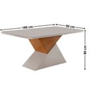 Ver imagem 4 de Sala de Jantar Aster 180 Tampo em MDF e Vidro com 6 Cadeiras Liz Moderna