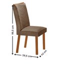 Ver imagem 3 de Sala de Jantar Aster 180 Tampo em MDF e Vidro com 6 Cadeiras Liz Moderna
