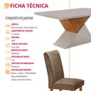 Ver imagem 5 de Sala de Jantar Aster 180 Tampo em MDF e Vidro com 6 Cadeiras Liz Moderna