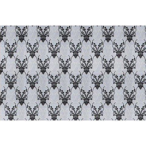 Papel de Parede Arabesco Preto Metalizado - Pp369 Rolo de 5m2