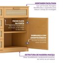 Ver imagem 6 de Cômoda 1 Porta 5 Gavetas Madeira Maciça e Rattan Magna Kids Casatema MadeiraOriginals Marrom/Mel