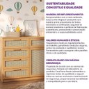 Ver imagem 7 de Cômoda 1 Porta 5 Gavetas Madeira Maciça e Rattan Magna Kids Casatema MadeiraOriginals Marrom/Mel