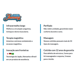 Cama Box Colchão Casal Massageador Magnético Comfortmax Preto 138x188x55 - Jomag Colchões - 4